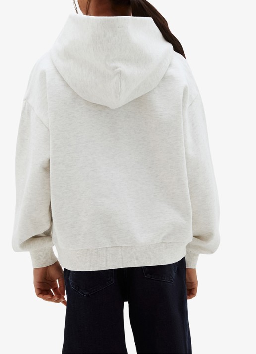 Calvin Klein Hoodie met logoborduring - achterkant grijs