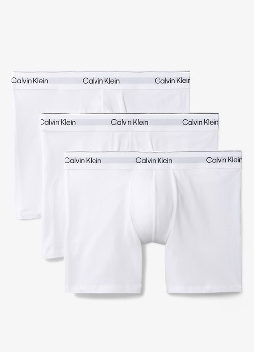 Calvin Klein Icon boxershorts met logoband in 3-pack - voorkant 5 wit