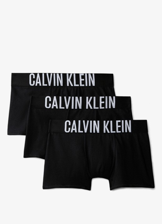 Calvin Klein Intense power boxer met logoband in 3-pack - voorkant zwart