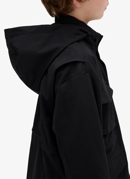 Calvin Klein Jack met klepzakken en capuchon - detail 6 zwart
