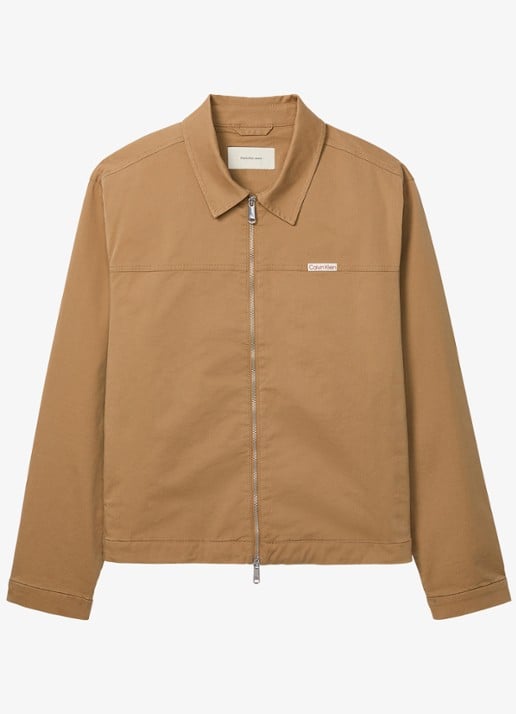 Calvin Klein Jack met logo - voorkant 3 bruin