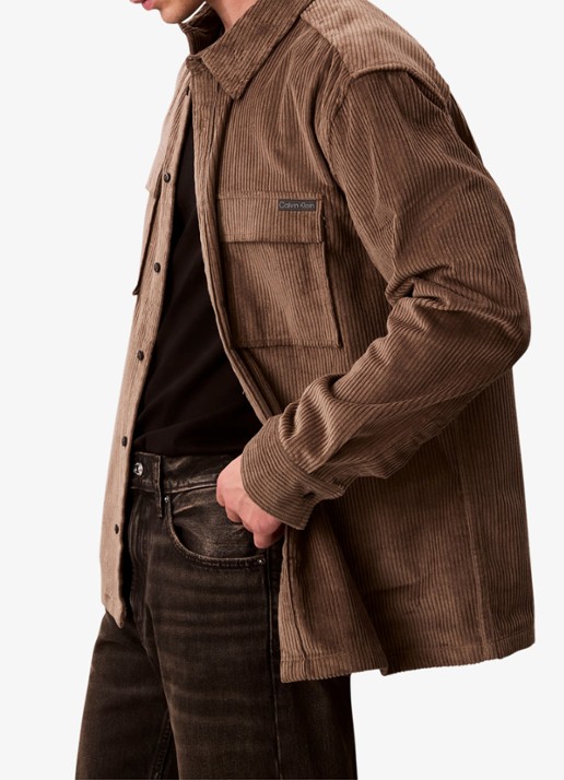 Calvin Klein Jack van corduroy met klepzakken - detail 3 bruin