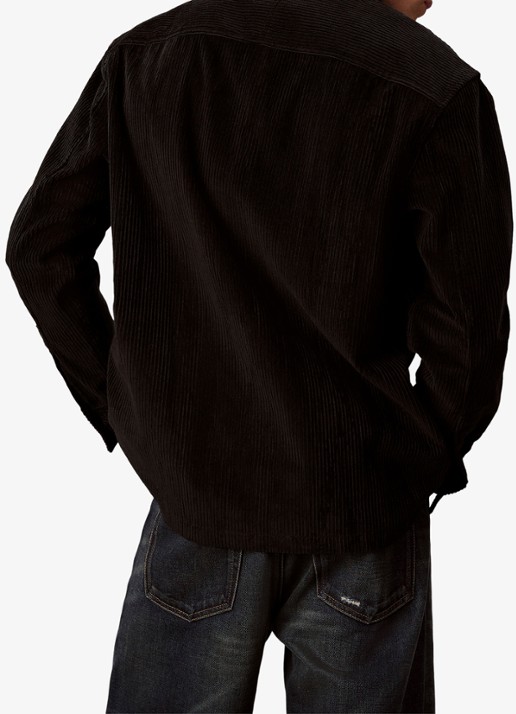 Calvin Klein Jack van corduroy met klepzakken - achterkant 6 zwart