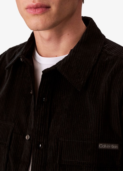 Calvin Klein Jack van corduroy met klepzakken - detail 2 zwart