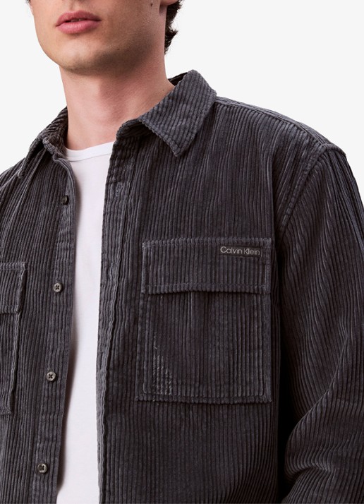 Calvin Klein Jack van corduroy met klepzakken - detail 5 donkerblauw