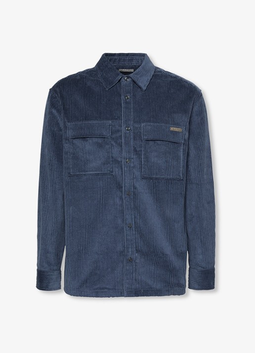 Calvin Klein Jack van corduroy met klepzakken - voorkant 2 donkerblauw