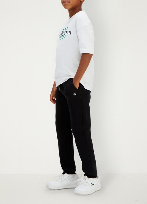 Calvin Klein Joggingbroek met logo - detail zwart
