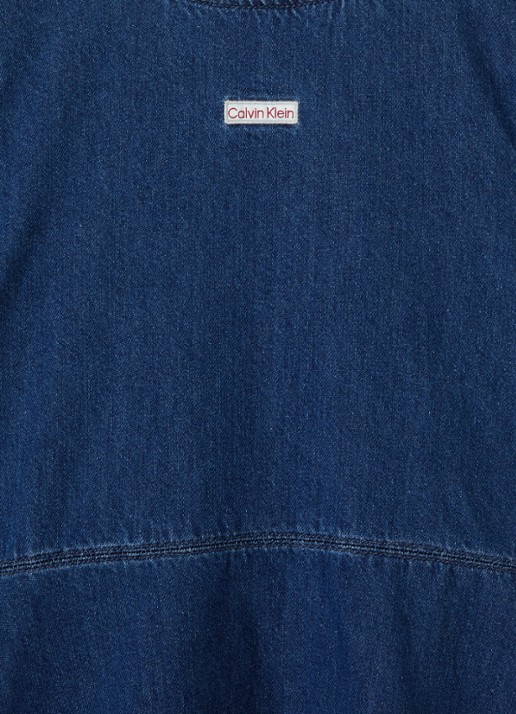 Calvin Klein Jurk van denim - detail indigo