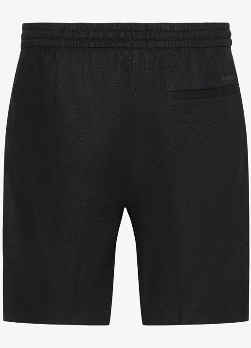 Calvin Klein Korte broek in linnenblend - achterkant zwart