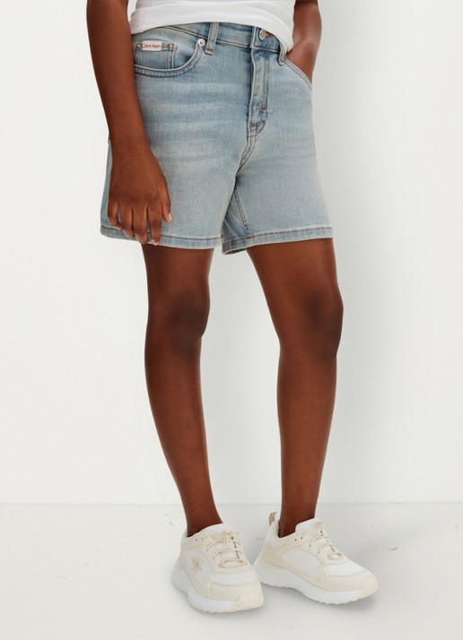 Calvin Klein Korte broek van katoen - detail 3 denim