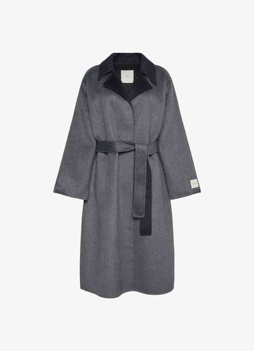 Calvin Klein Lange trenchcoat van wolmix