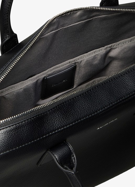 Calvin Klein Laptoptas met logo - detail 3 black-ub1 /  zwart