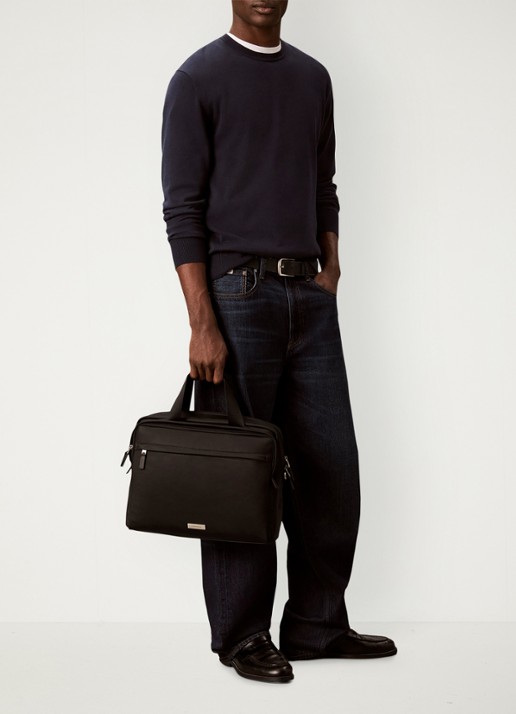 Calvin Klein Laptoptas met waterafstotende coating - voorkant 2 black-ub1 /  zwart