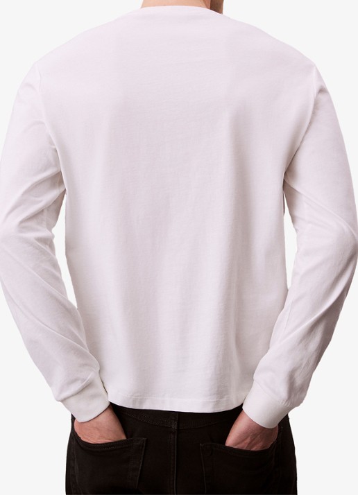 Calvin Klein Longsleeve met logo - achterkant wit