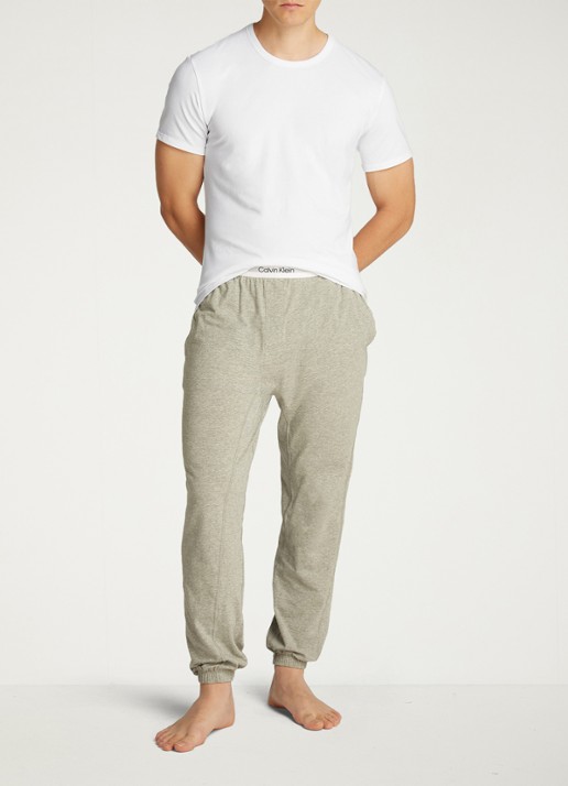 Calvin Klein Lounge T-shirt in 3-pack - voorkant 2 wit
