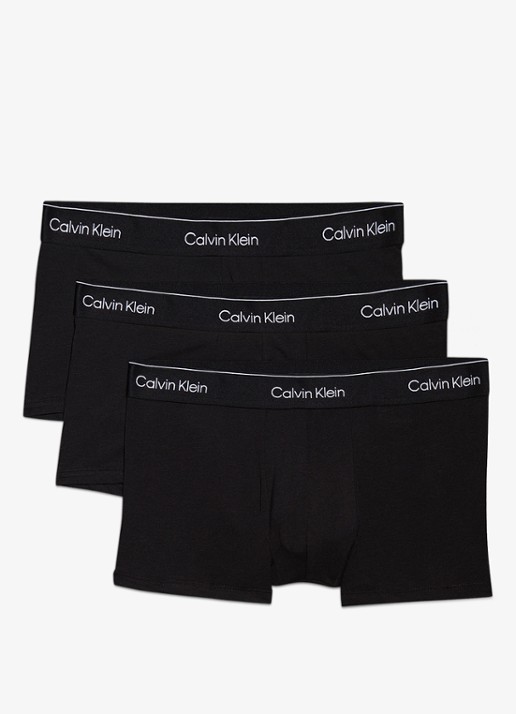 Calvin Klein Low Rise Trunk boxershorts 3-pack - voorkant 2 diepzwart