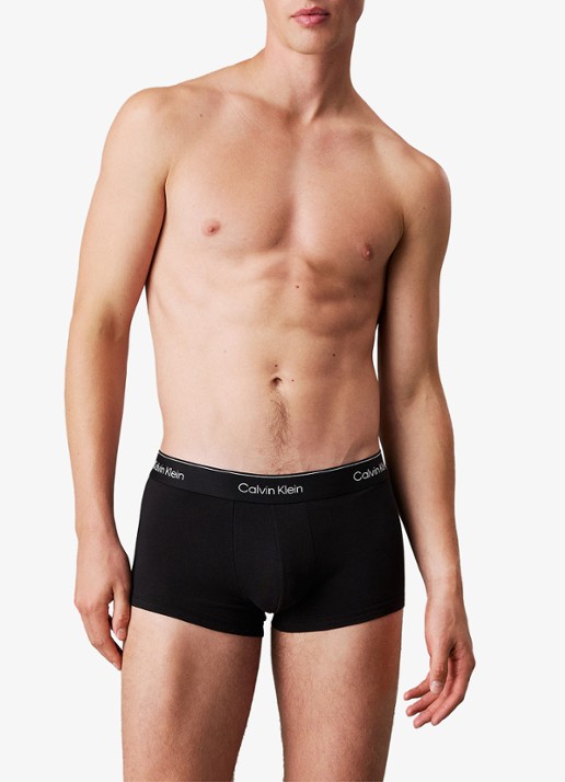 Calvin Klein Low Rise Trunk boxershorts 3-pack - voorkant 3 diepzwart