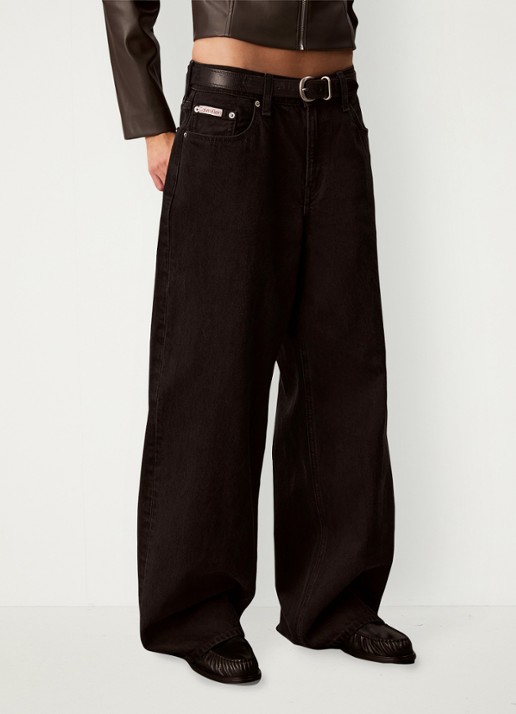 Calvin Klein Low waist loose fit jeans met donkere wassing