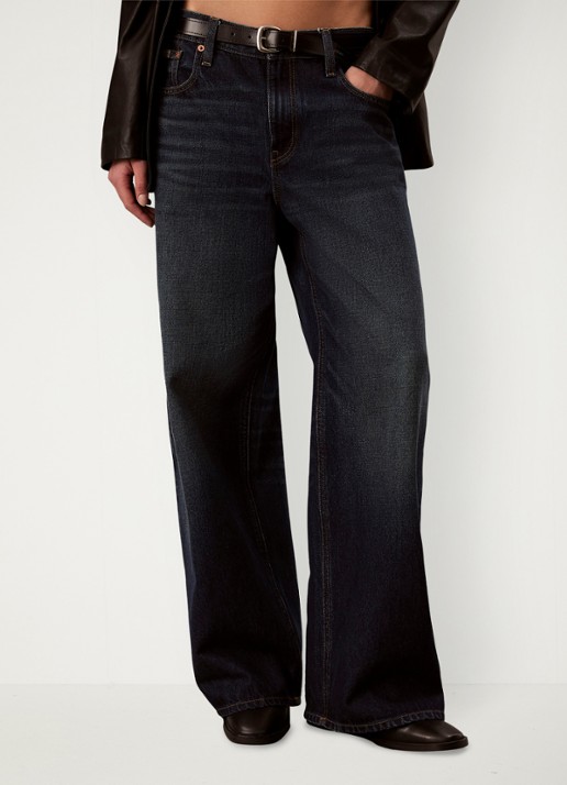 Calvin Klein Low waist wide fit jeans met donkere wassing