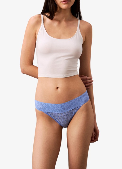 Calvin Klein Low waisted hipster met details van kant - voorkant 7 wit