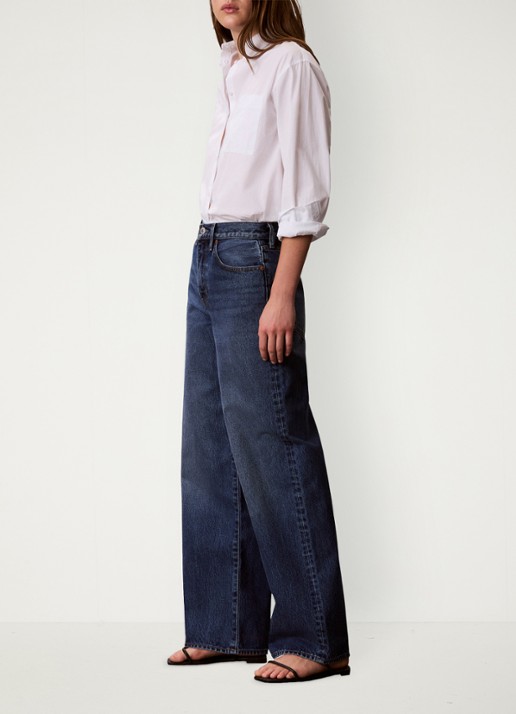 Calvin Klein Mid waist loose fit jeans met steekzakken - detail 3 indigo