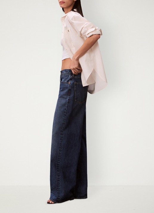 Calvin Klein Mid waist loose fit jeans met steekzakken - detail 4 indigo