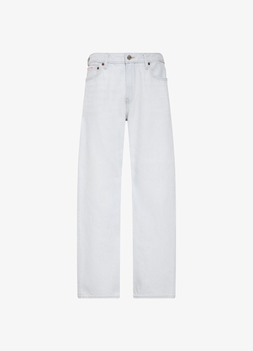 Calvin Klein Mid waist straight fit jeans met lichte wassing - voorkant 5 denim
