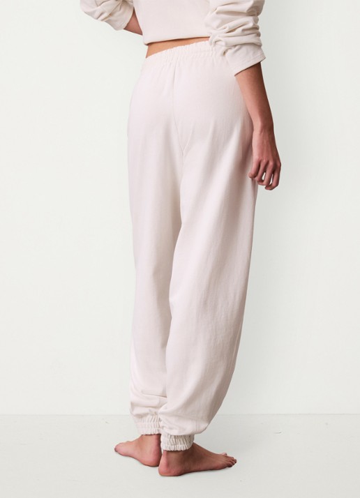 Calvin Klein Mid waist tapered fit joggingsbroek met logo - detail 2 wit
