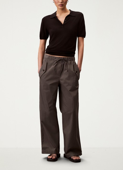 Calvin Klein Mid waist wide fit cargobroek met steekzakken