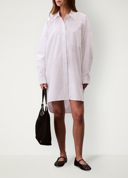 Calvin Klein Midi blousejurk met steekzakken