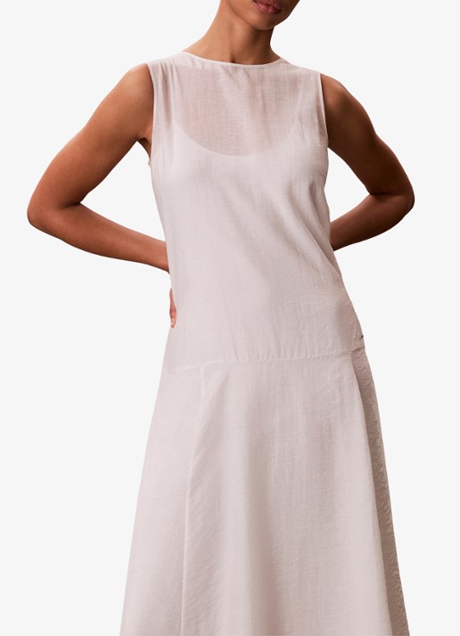 Calvin Klein Midi jurk met ronde hals