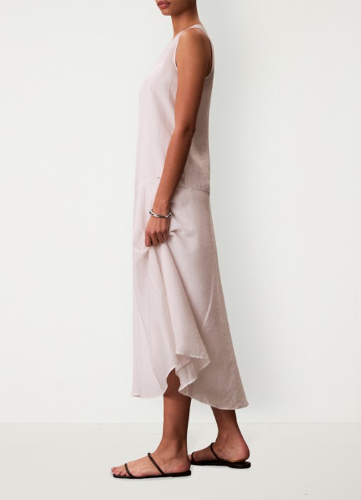 Calvin Klein Midi jurk met ronde hals - detail 5 oudroze
