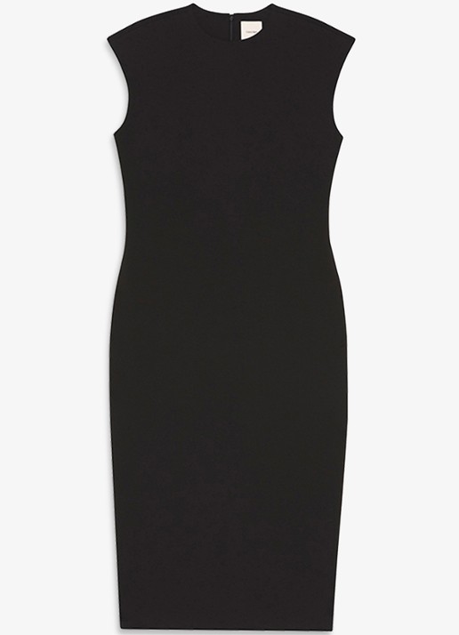 Calvin Klein Midi kokerjurk met ronde hals