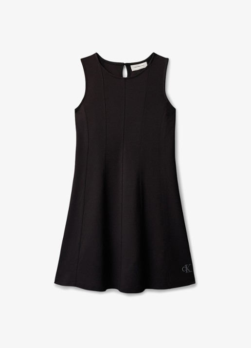 Calvin Klein Mini A-lijn jurk met ronde hals