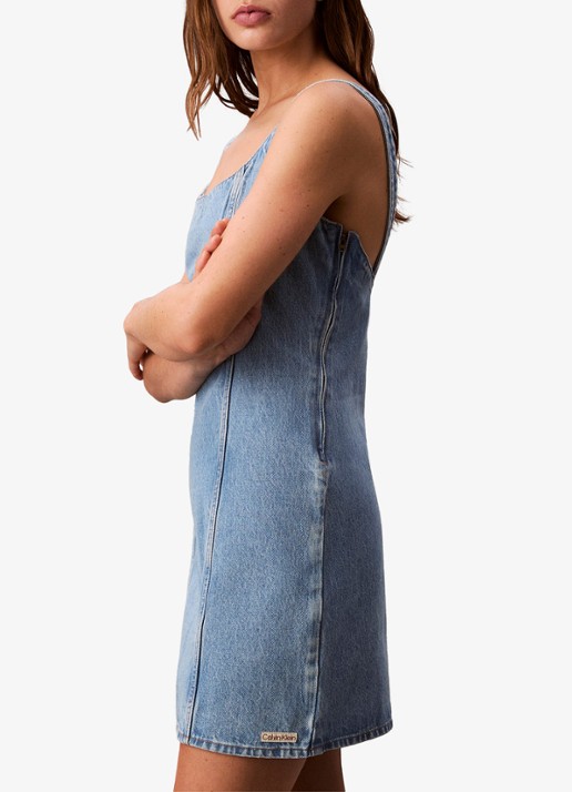 Calvin Klein Mini denim jurk - detail 4 indigo