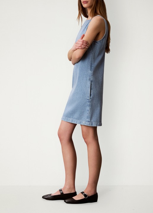 Calvin Klein Mini jurk van denim - detail 5 denim