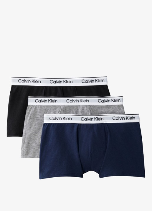 Calvin Klein Modern boxer met logoband in 3-pack - detail donkerblauw