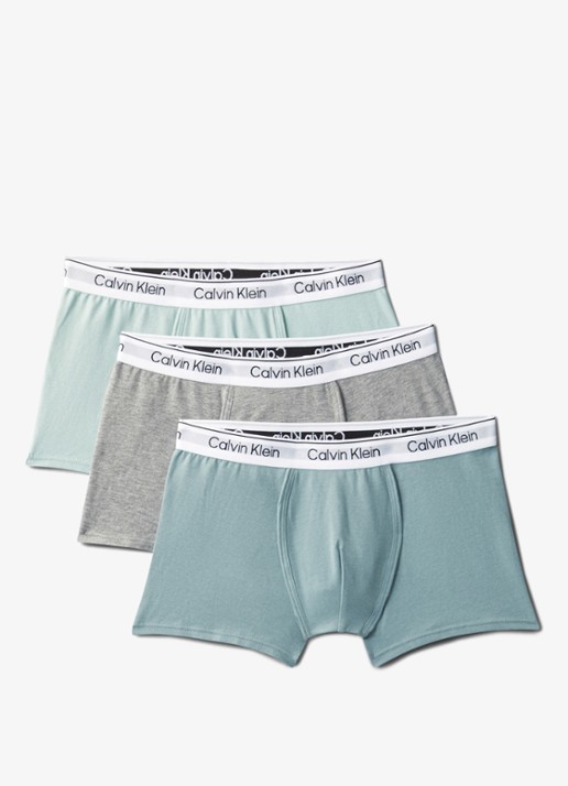 Calvin Klein Modern boxer met logoband in 3-pack - voorkant mint