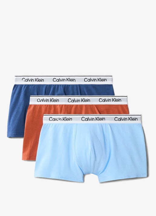 Calvin Klein Modern boxer met logoband in 3-pack - voorkant blauw