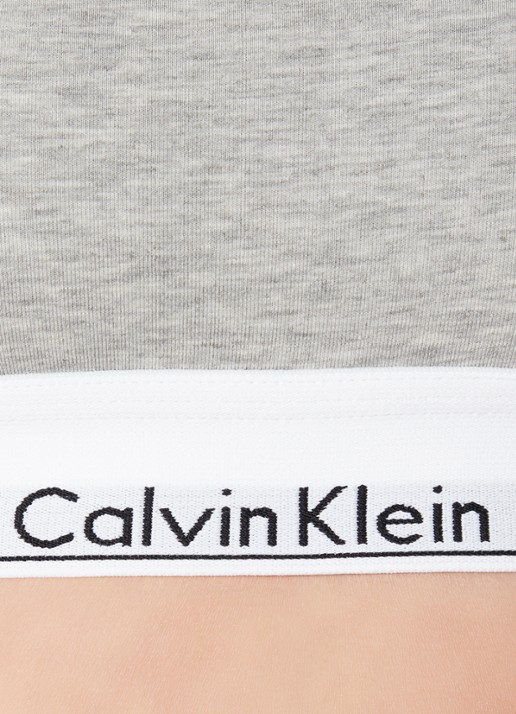 Calvin Klein Modern bralette met logoband - detail 3 grey heather / grijs