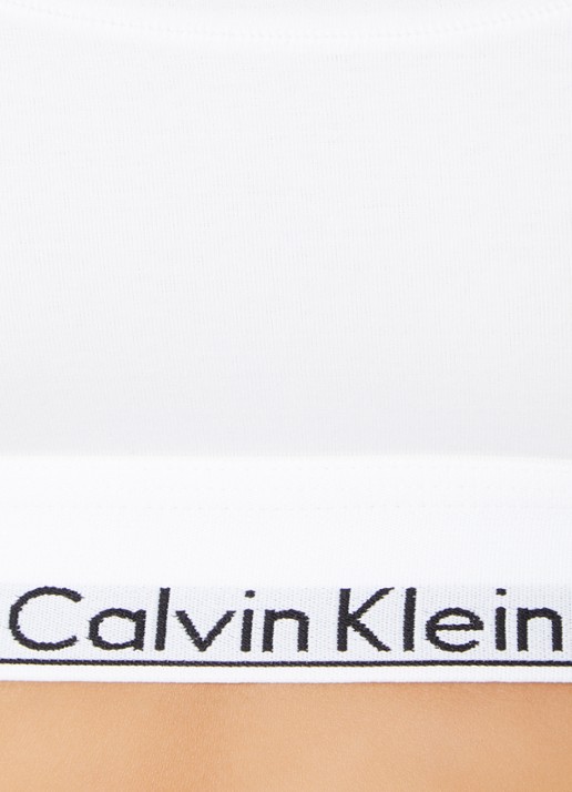 Calvin Klein Modern bralette met logoband - detail 8 classic white  / wit