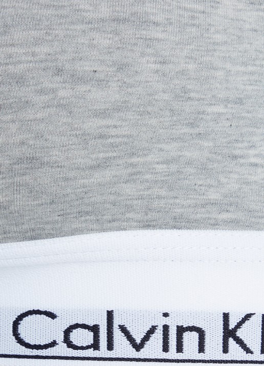 Calvin Klein Modern bralette met uitneembare vulling en logoband - detail 4 grey heather / grijs