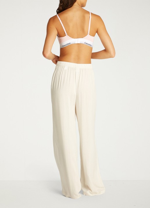 Calvin Klein Modern bralette met uitneembare vulling en logoband - achterkant 4 buff pink / roze