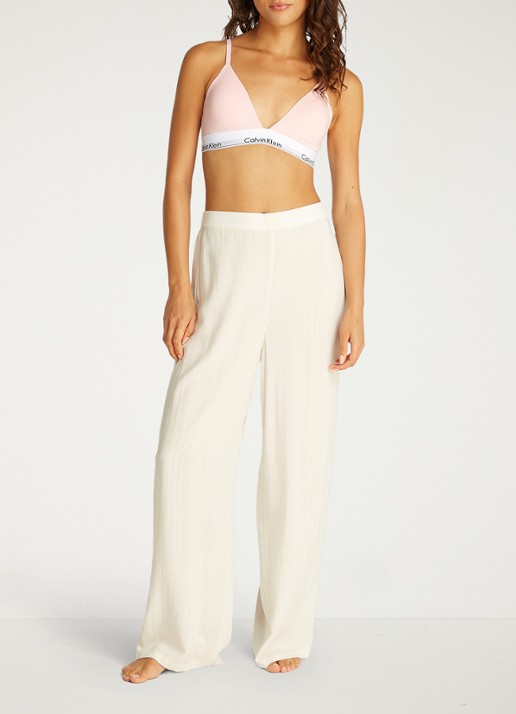 Calvin Klein Modern bralette met uitneembare vulling en logoband - detail 2 buff pink / roze