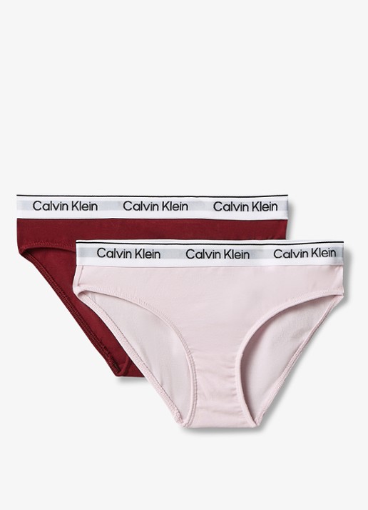 Calvin Klein Modern hipster in 2-pack - voorkant bordeauxrood
