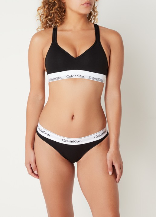 Calvin Klein Modern hipster met logoband - voorkant 10 black / zwart