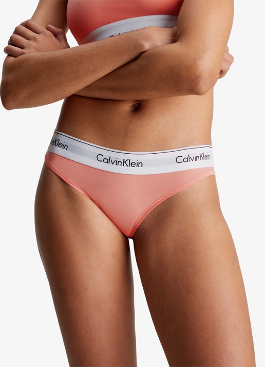 Calvin Klein Modern hipster met logoband - detail coral almond  / roze