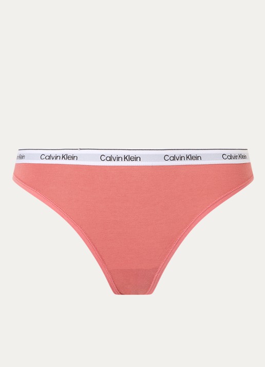 Calvin Klein Modern hipster met logoband - voorkant 2 dusty cedar / oranje