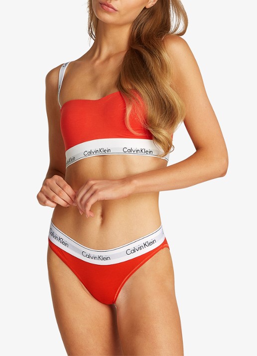 Calvin Klein Modern hipster met logoband - voorkant 5 molten / rood