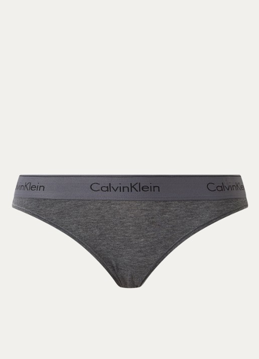 Calvin Klein Modern hipster met logoband - voorkant 3 charcoal grey heather/ashford grey / grijs